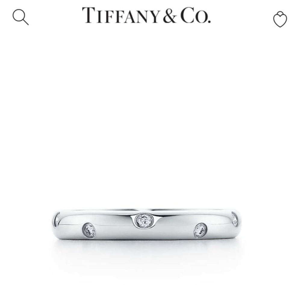 Tiffany & Co. Etoile Diamond Platinum Ring sz 5.5